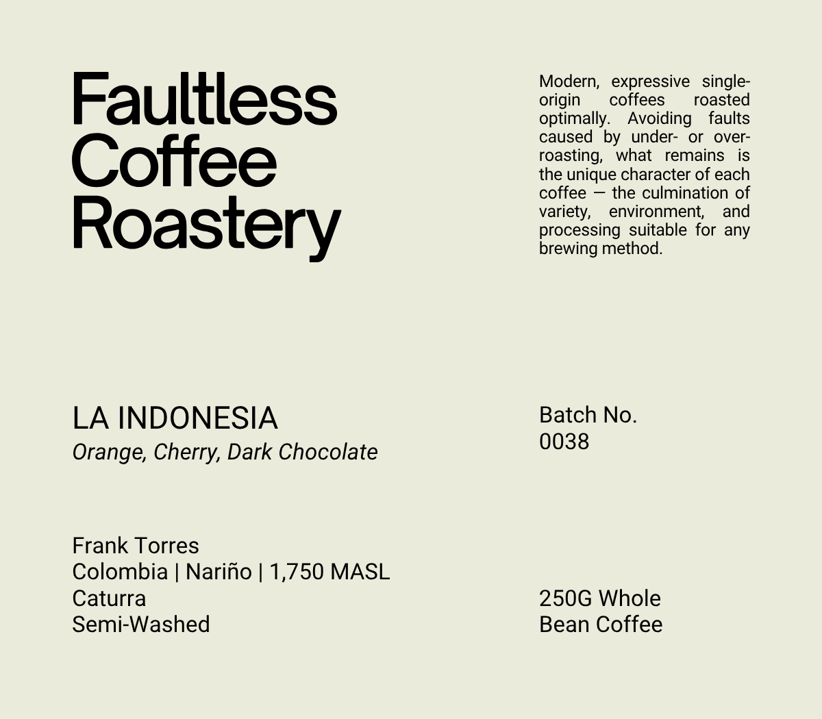 0038: La Indonesia, Colombia